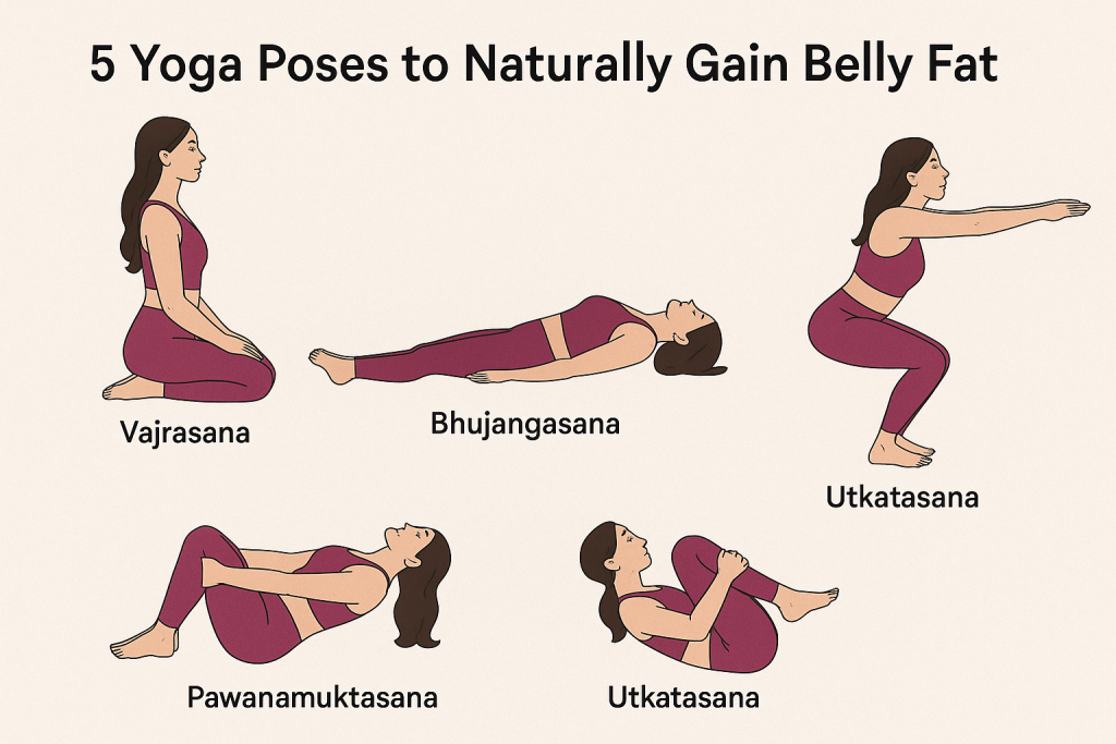 5 Yoga Poses to Naturally Gain Healthy Belly Fat